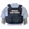 Back view of the North American Rescue PH2 Shooters Cut Rescue Task Force Vest Kit in Blue