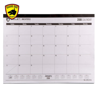 Guard Dog BulletInBoard - Bulletproof Desk Calendar