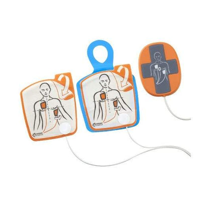 Cardio Partners Cardiac Science G5 Intellisense CPR Feedback (ICPR) Pads Orange, White, Grey and Blue Colors with instuctions how to use