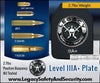 Level IIIA+ plate ballistic protection chart