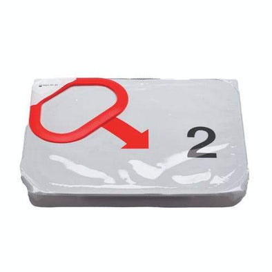 Cardio Partners Physio-Control LifePak CR2 AED Quik-Step Pads White and Red Color with number 2 in front