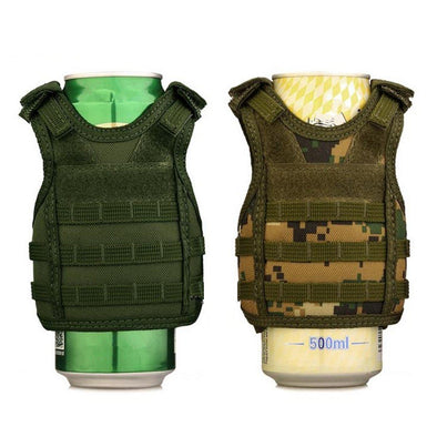 Tactical Mini MOLLE Vest Drink and Bottle Sleeve Cover