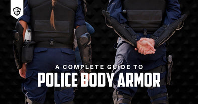 Two police officers wearing body armor