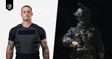 Bulletproof vest and Overt body armor side by side