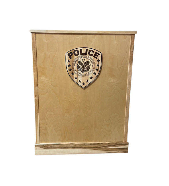 Executive Wood Products Defender Step-In Workstation – Discreet Ballistic Protection for Schools, Police Stations, and Courthouses