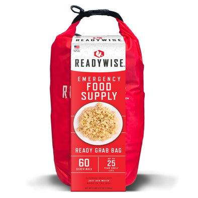 ReadyWise 7 Day Emergency Dry Bag 60 Servings Breakfast and Entrée Grab and Go