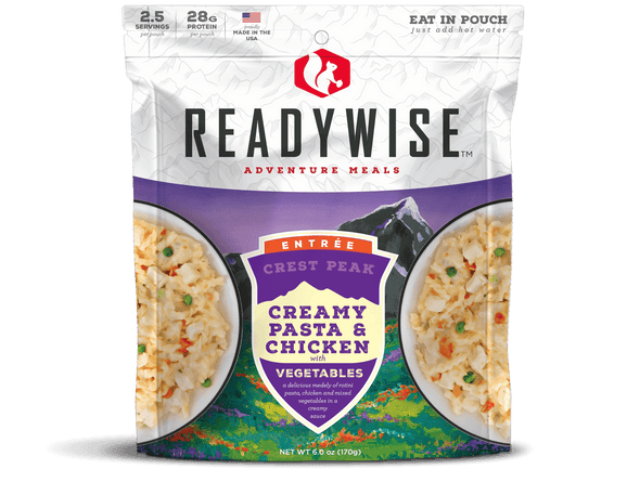 ReadyWise 6 CT Case Crest Peak Creamy Pasta & Chicken