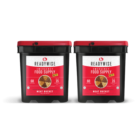 ReadyWise 120 Serving Meat Package Includes: 2 Freeze Dried Meat Buckets