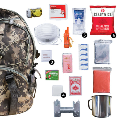 ReadyWise 64 Piece Survival Back Pack (Camo)
