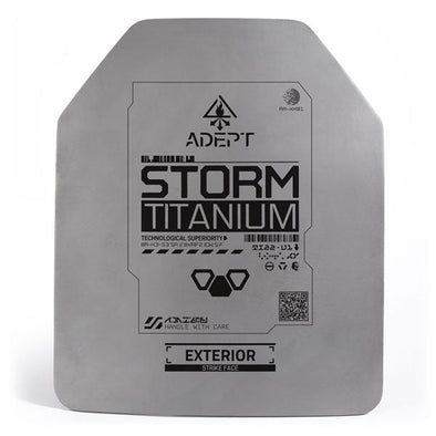 Adept Armor Storm Titanium Level IIIA Standalone Up - Armorable Hard Armor Plate - Bulletproof Zone
