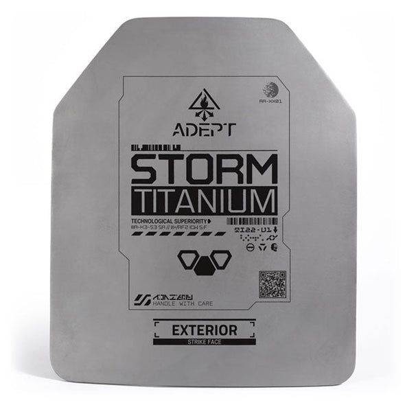 Adept Armor Storm Titanium Level IIIA Standalone Up - Armorable Hard Armor Plate - Bulletproof Zone