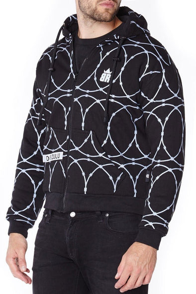 Blade Runner Anti - Slash Hooded Top In Razorwire Design With Cut Resistant Lining - Bulletproof Zone