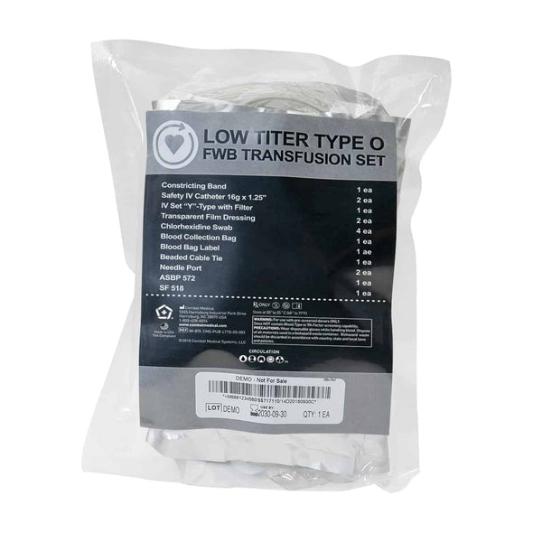 Combat Medical Low Titer Type O FWB Transfusion Set - Bulletproof Zone