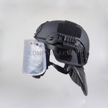 Compass Armor Ballistic Helmet Full Face with Visor and Neck Protector Level 3A - Bulletproof Zone