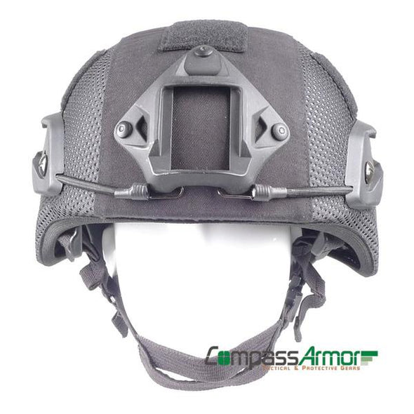 Compass Armor MICH Ballistic Helmet NIJ Lvl IIIA with Side - Rails Cover and NVG Mount - Bulletproof Zone