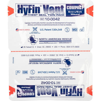 Defense Mechanisms Hyfin Vent Compact Chest Seal Twin Pack