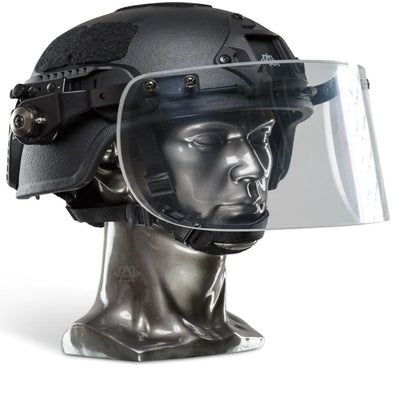 Atomic Defense NIJ IIIA+ Face Shield Bulletproof Helmet Visor for PASGT, MICH, FAST, ACH Ballistic Helmets