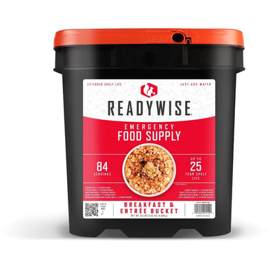 ReadyWise 84 Serving Breakfast & Entree Grab & Go Bucket - Bulletproof Zone