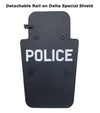 Police Ballistic Shield Hardcore Shields Detachable Picatinny Rail