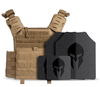 Spartan Armor Systems Omega™ AR500 Level III Body Armor Shooters Cut and Leonidas Plate Carrier Package - Bulletproof Zone