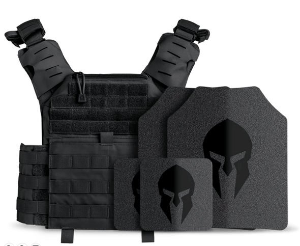 Spartan Armor Systems Omega™ AR500 Level III Body Armor Shooters Cut and Leonidas Plate Carrier Package - Bulletproof Zone