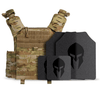 Spartan Armor Systems Omega™ AR500 Level III Body Armor Shooters Cut and Leonidas Plate Carrier Package - Bulletproof Zone