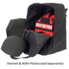 North American Rescue PH2 Shooters Cut Ballistic Plate Carriers with Cummerbund, Black Nylon Carry bag, helmet, and armor plates
