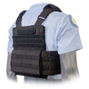 Back view of the North American Rescue PH2 Shooters Cut Ballistic Plate Carriers with Cummerbund in Black