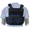 Back view of the North American Rescue PH2 Shooters Cut Ballistic Plate Carriers with Cummerbund in Blue
