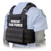 Back view of the North American Rescue PH2 Shooters Cut Rescue Task Force Vest Kit in Black