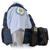 Side view of the North American Rescue PH2 Shooters Cut Rescue Task Force Vest Kit in Blue