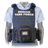 Front view of the North American Rescue PH3 (RTF) Rescue Task Force Vest Kits in Blue