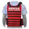 Back view of the North American Rescue PH3 (RTF) Rescue Task Force Vest Kits in EMS Red