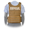 Back view of the North American Rescue PH3 (RTF) Rescue Task Force Vest Kits in Coyote