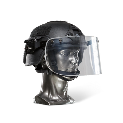Atomic Defense 3A Ballistic Helmet with Bulletproof Visor for Helmets | Ballistic Riot Helmet Faceguard
