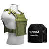 NcStar Fast Plate Carrier With 10"X12" Level III+ PE Shooter's Cut 2x Hard Ballistic Plates