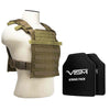 NcStar Fast Plate Carrier With 10"X12" Level III+ PE Shooter's Cut 2x Hard Ballistic Plates
