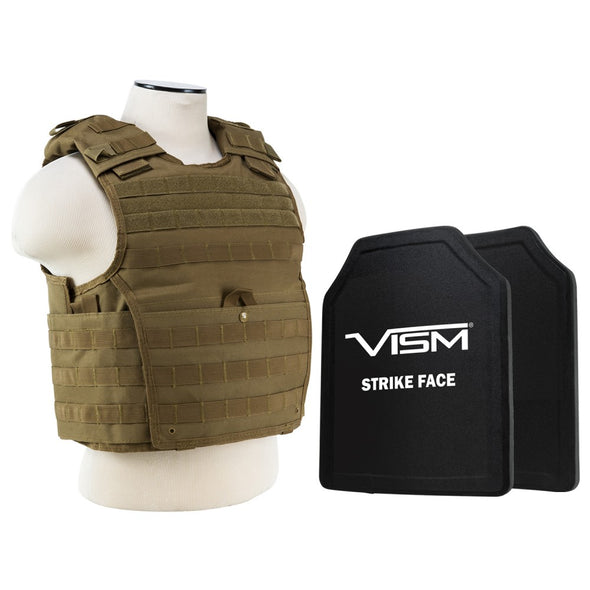 NcStar Expert Plate Carrier Vest With 11"X14" Level III+ Shooter's Cut 2x Hard Ballistic Plates