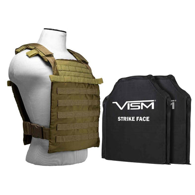 NcStar Fast Plate Carrier With 11"X14" Level IIIA Shooter's Cut 2x Soft Ballistic Panels