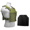 NcStar Fast Plate Carrier With 10"X12" Level IIIA Shooter's Cut 2x Hard Ballistic Plates