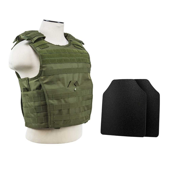 NcStar Expert Plate Carrier With 10"X12" Level IIIA Shooter's Cut 2x Hard Ballistic Plates