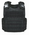 Back side of the Legacy Tactical Plate Carrier with Cummerbund in Black