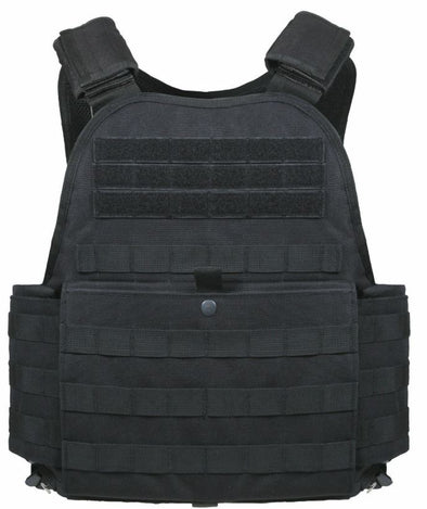 Front side of the Legacy Tactical Plate Carrier with Cummerbund in Black