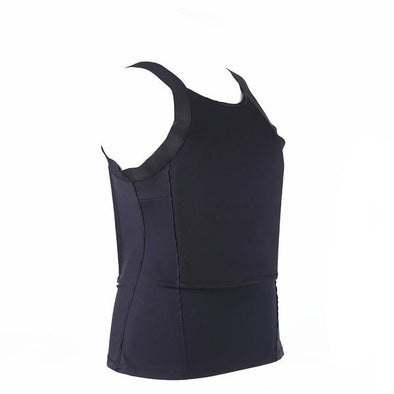 CompassArmor Ultra Thin Bullet Proof Vest T-Shirt Concealable Kevlar Body Armor NIJ Level IIIA Black