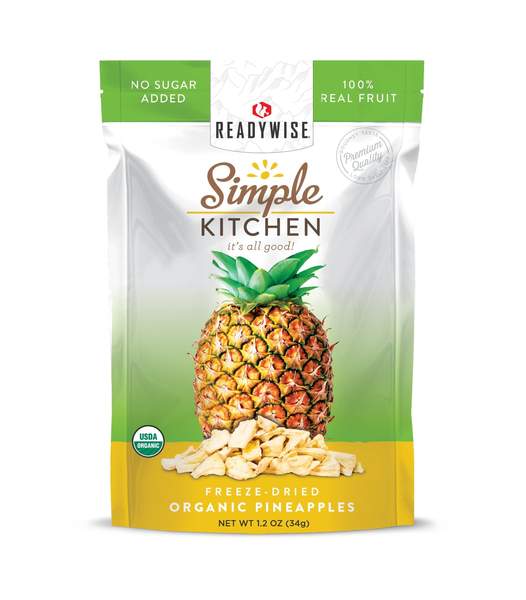 ReadyWise Simple Kitchen Organic Freeze-Dried Pineapples