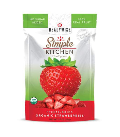 ReadyWise Simple Kitchen Organic Freeze-Dried Strawberries
