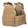Front side of Spartan Armor Systems Legion XL Plate Carrier in Coyote