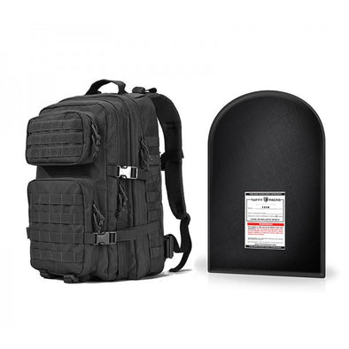 Military Tactical Backpack + Level IIIA Bulletproof Armor Plate Package