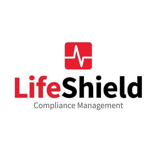 Cardio Partners LifeShield AED 1-Year Compliance Management with words that are Red and Black "LifeShield"