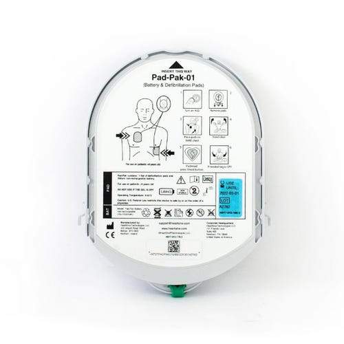 Cardio Partners HeartSine Samaritan AED Adult Pad-Pak White Color with instructions how to use